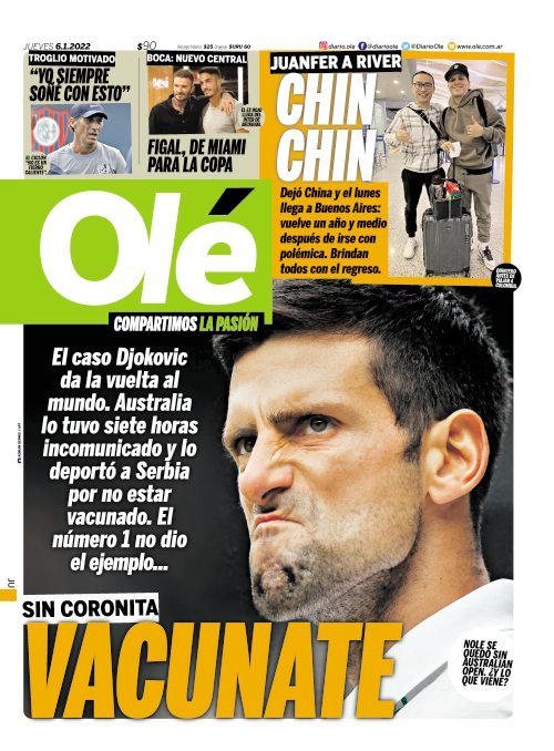 Portadas De Los Principales Diarios Nacionales Jueves 06 01 2022