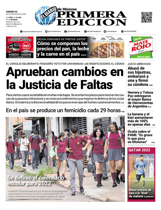 Portadas De Diarios Nacionales Viernes De Noviembre San Justo