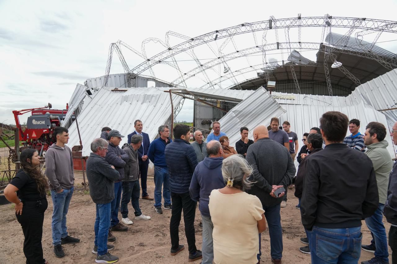 Departamento Belgrano: Pullaro visitó establecimientos productivos afectados por el temporal